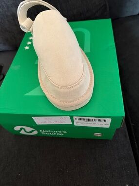 Kids Sand Suede Slingback Shoes - Sand